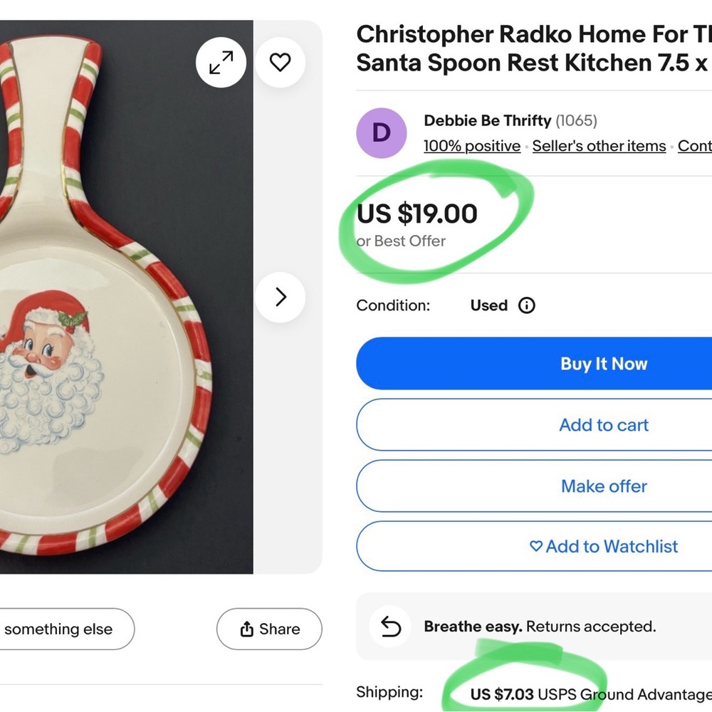 CHRISTOPHER RADKO SPOON REST - Picture 4 of 4